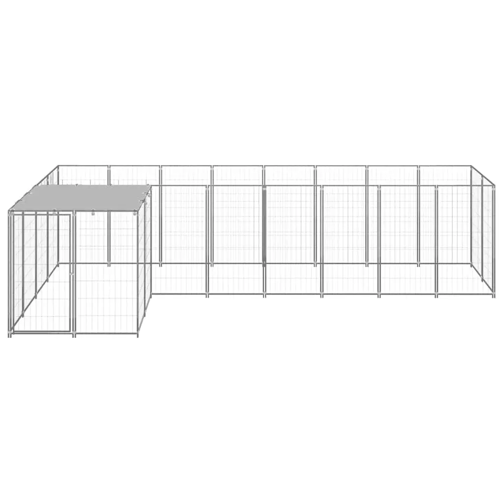 Dog Kennel Outdoor Steel Cage Large 6.05 m² Pet Enclosure Run Exercise Play Pen Mesh Wire