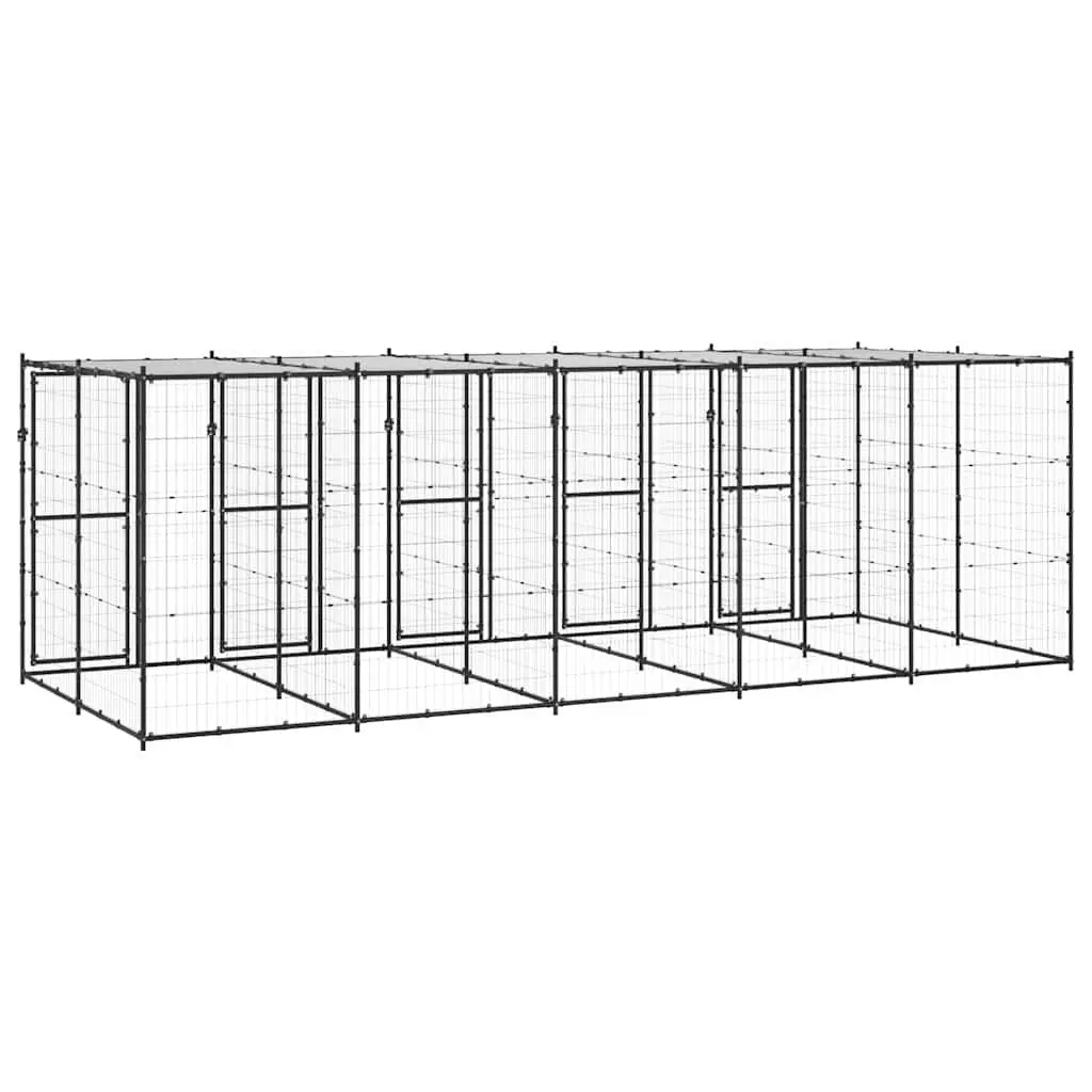 Dog Kennel Steel Outdoor Large Exercise Enclosure Mesh Roof
