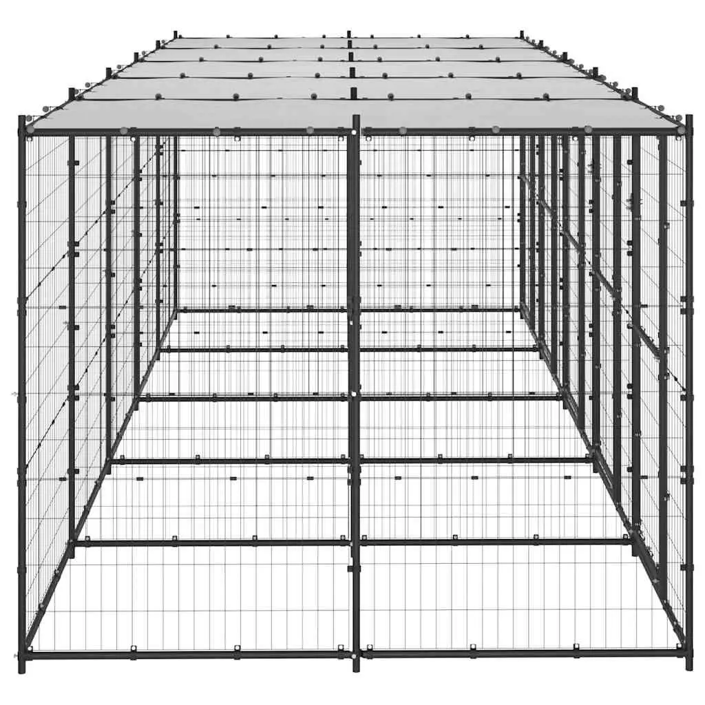 Dog Kennel Steel Outdoor Large Exercise Enclosure Mesh Roof