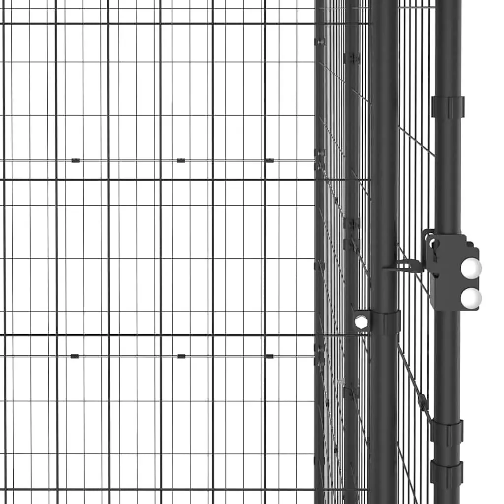 Dog Kennel Outdoor Steel Mesh Exercise Pen Enclosure Black