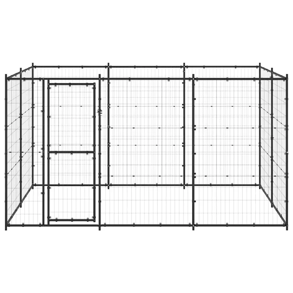 Dog Kennel Steel Outdoor Run Enclosure Mesh Ventilation 7.26 m²