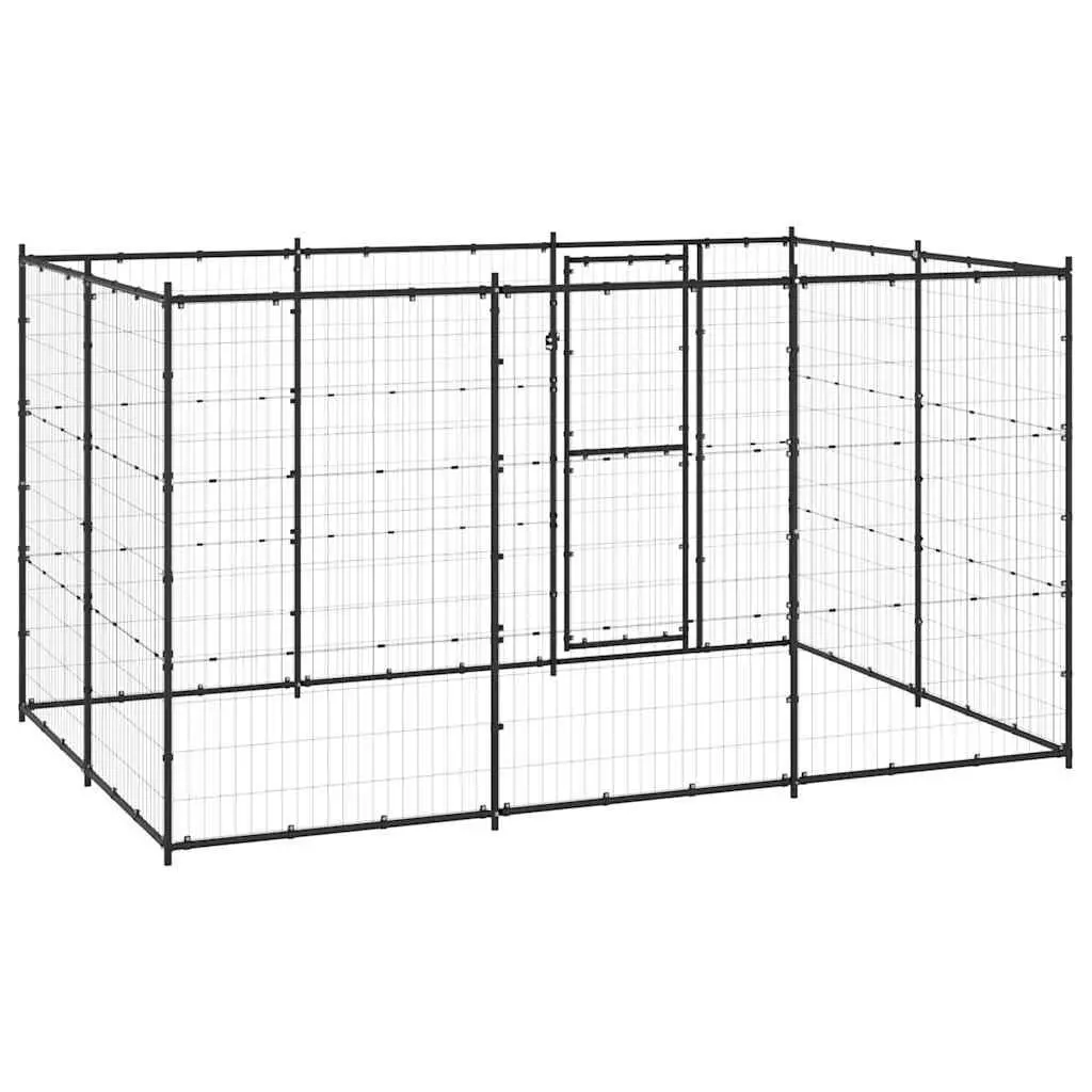 Dog Kennel Steel Outdoor Run Enclosure Mesh Ventilation 7.26 m²
