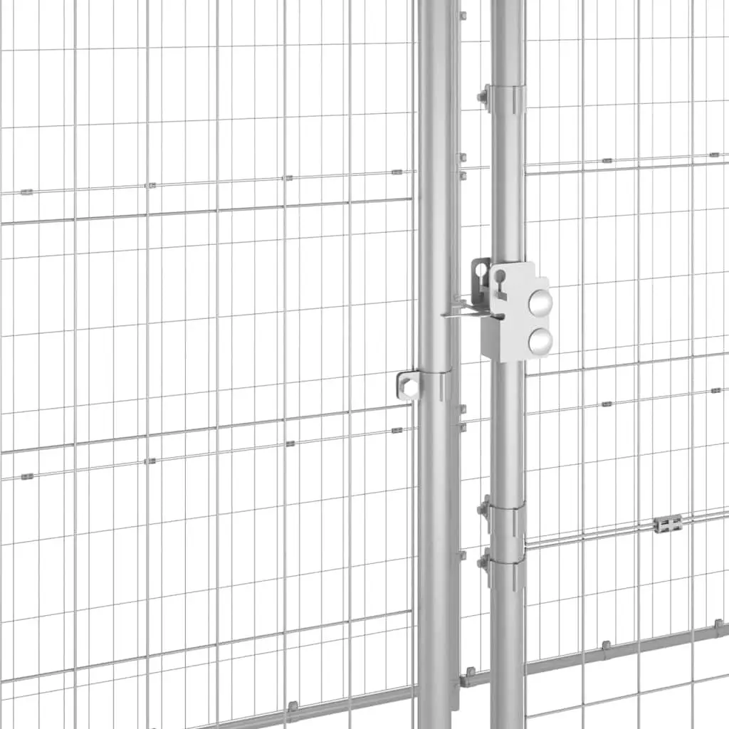 Dog Kennel Outdoor Galvanised Steel Mesh Run Exercise Pen Water Resistant 12.1 m²