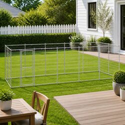 Friendly Outdoor Dog Kennel Run - Safe Play Area