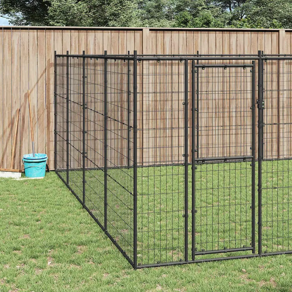 Dog Kennel Steel Outdoor Run Enclosure Large Play Space Mesh