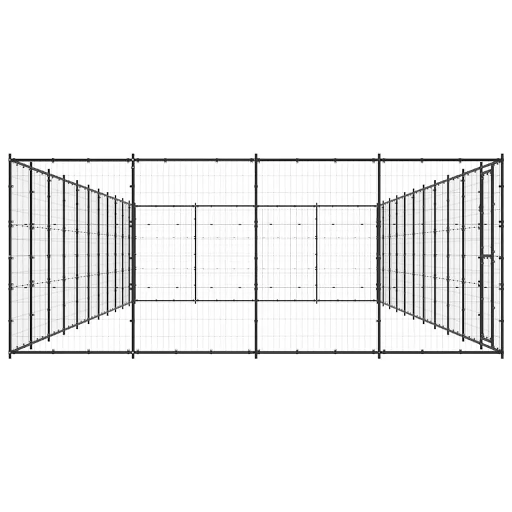 Dog Kennel Steel Outdoor Run Enclosure Large Play Space Mesh