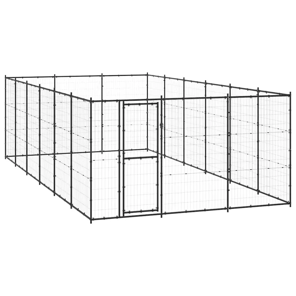 Dog Kennel Outdoor Run Steel Mesh 21.78 m²