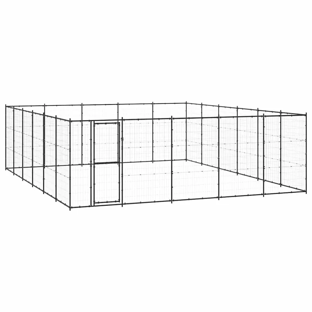 Dog Kennel Outdoor Exercise Run Enclosure Steel Mesh Ventilation Secure