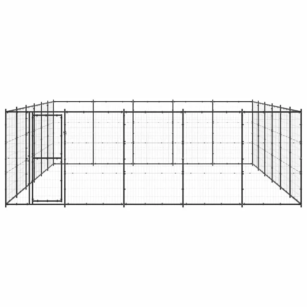 Dog Kennel Outdoor Exercise Run Enclosure Steel Mesh Ventilation Secure