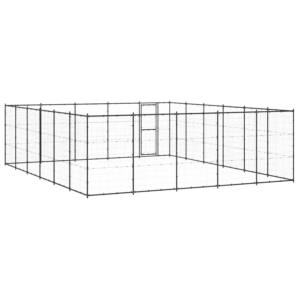 Dog Kennel Outdoor Exercise Run Enclosure Steel Mesh Ventilation Secure