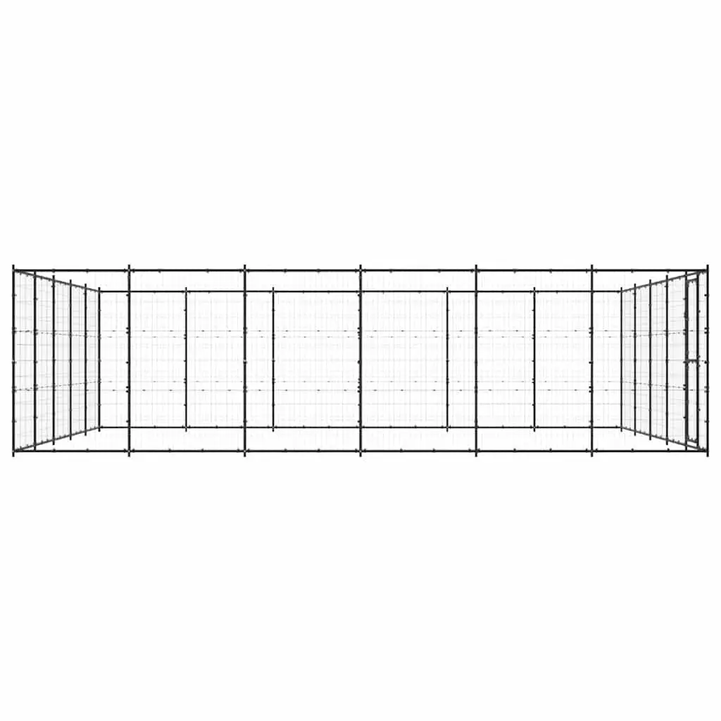 Dog Kennel Outdoor Exercise Run Enclosure Steel Mesh Ventilation Secure
