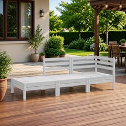 Your Perfect Outdoor Lounge Set: 3 Pieces in White