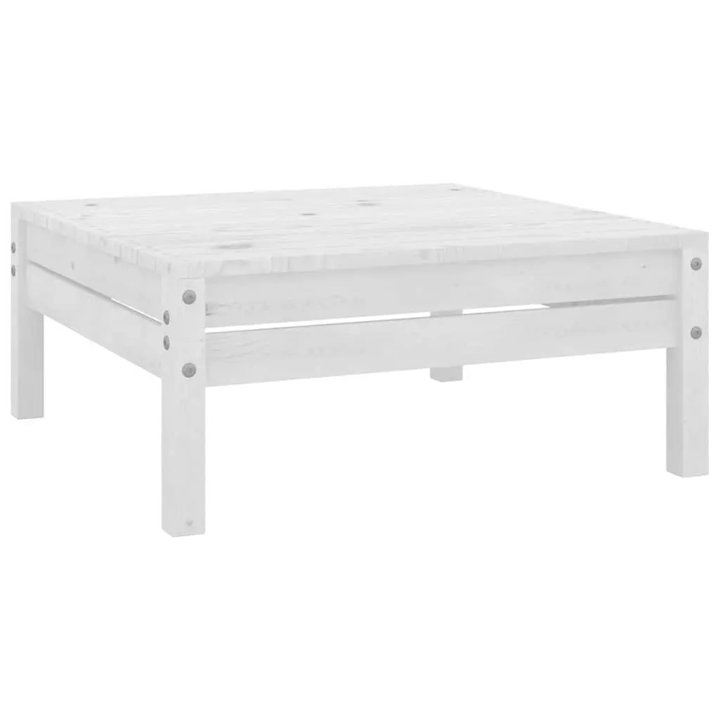 5 Piece Garden Lounge Set Solid Wood White Patio Outdoor Furniture Sofa