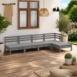 Friendly Grey Outdoor Lounge Set - 5 Piece Pallet Design