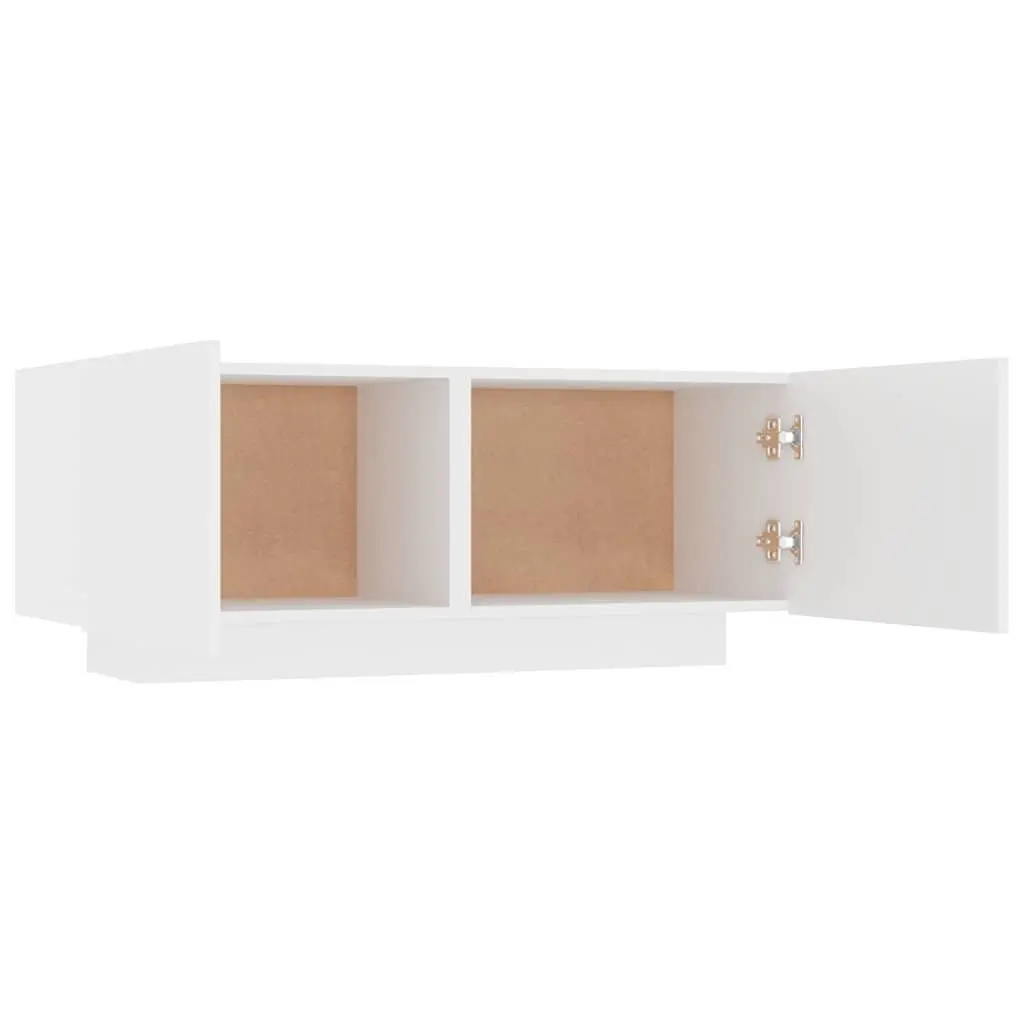 Bedside Cabinet White Engineered Wood 100x35x40 cm