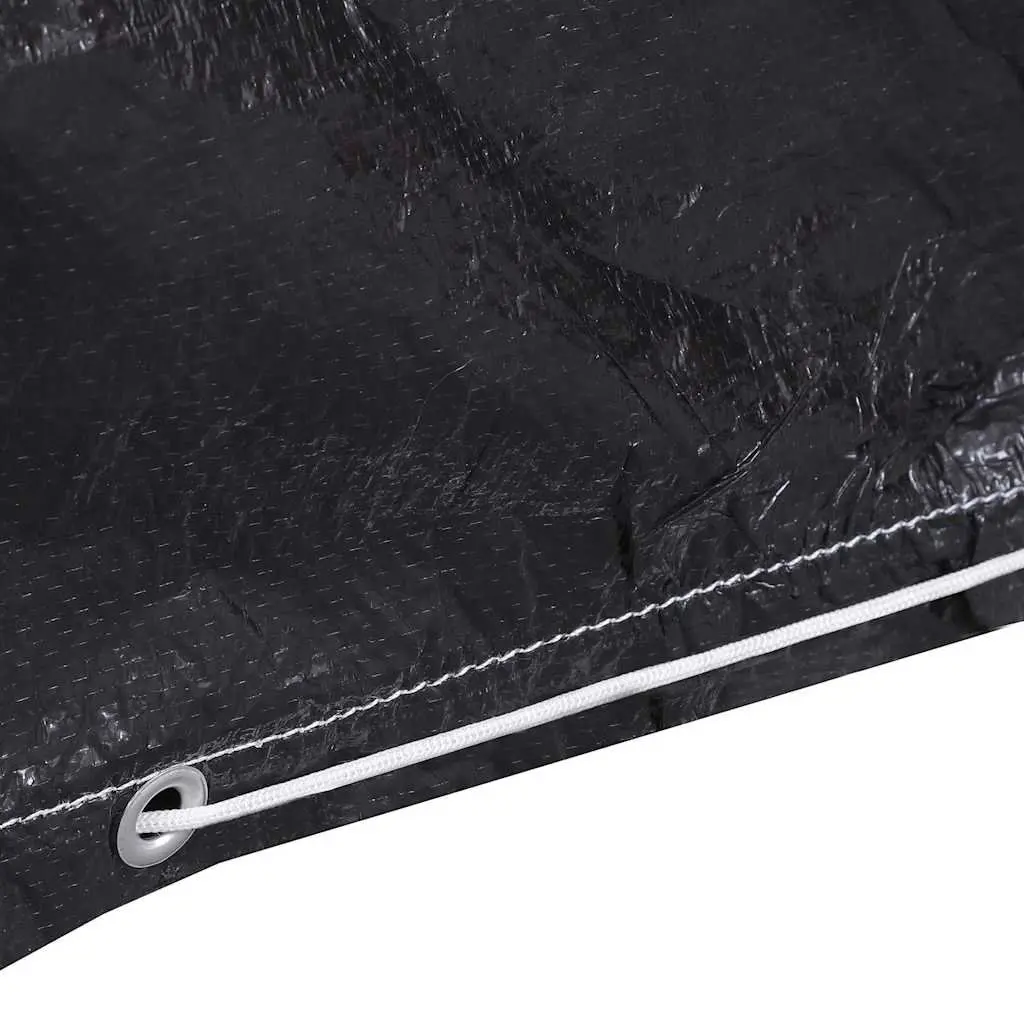 Swing Bench Cover Set 2 pcs Durable Water-Resistant UV-Resistant Black 135 x 105 x 175 cm
