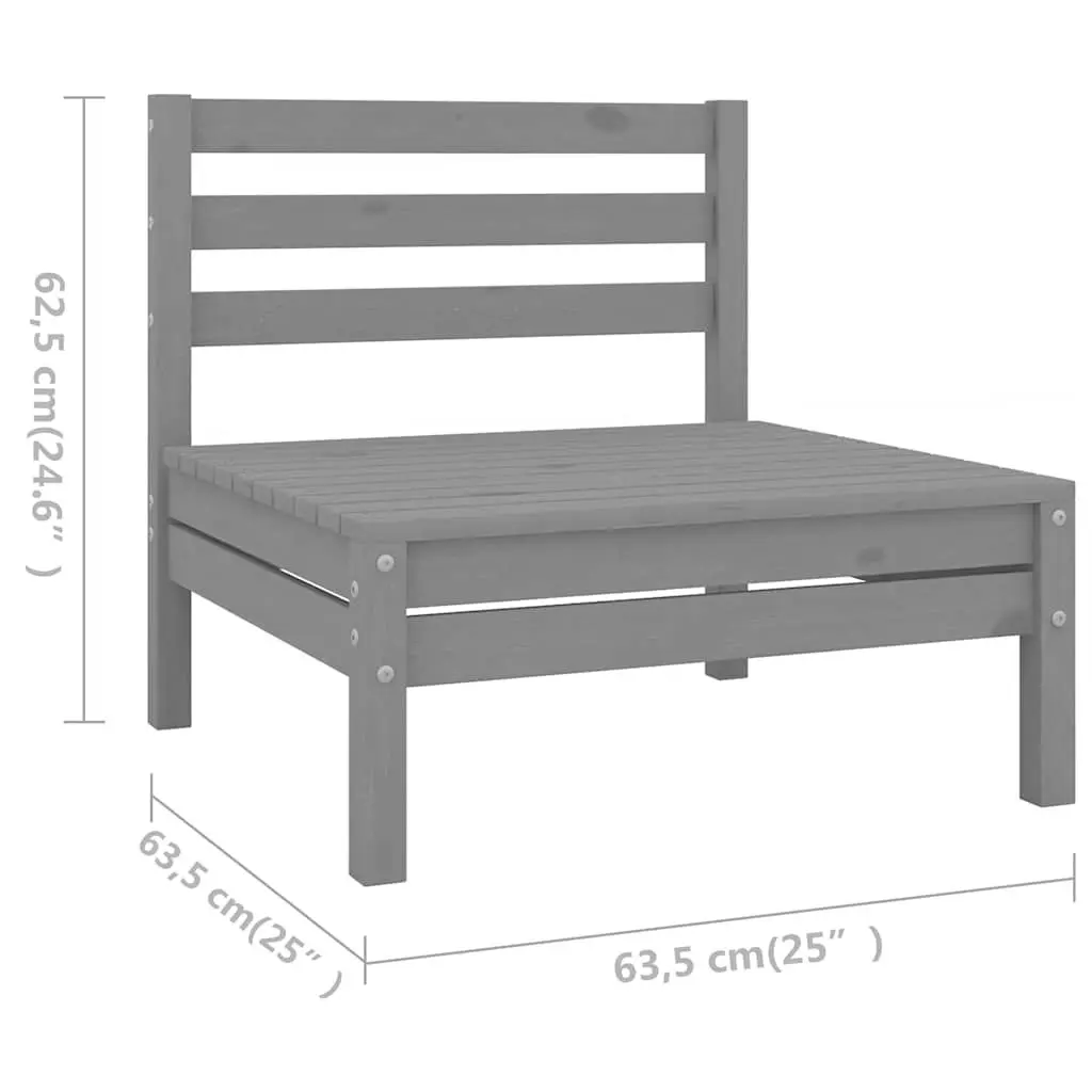 6 Piece Garden Lounge Set Solid Pinewood Modular Patio Sofa Outdoor Furniture