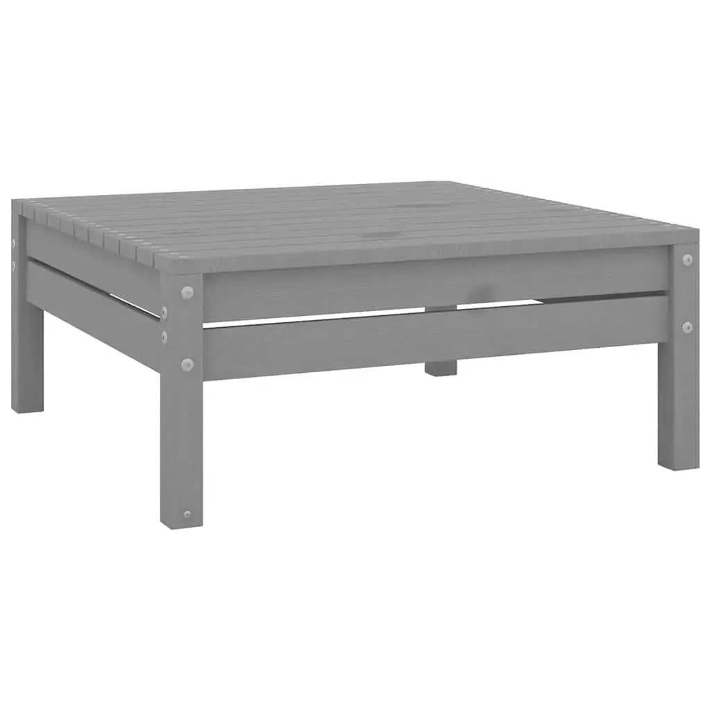 Garden Lounge Set Modular Pallet Style 9 Piece Grey Wooden Patio Furniture