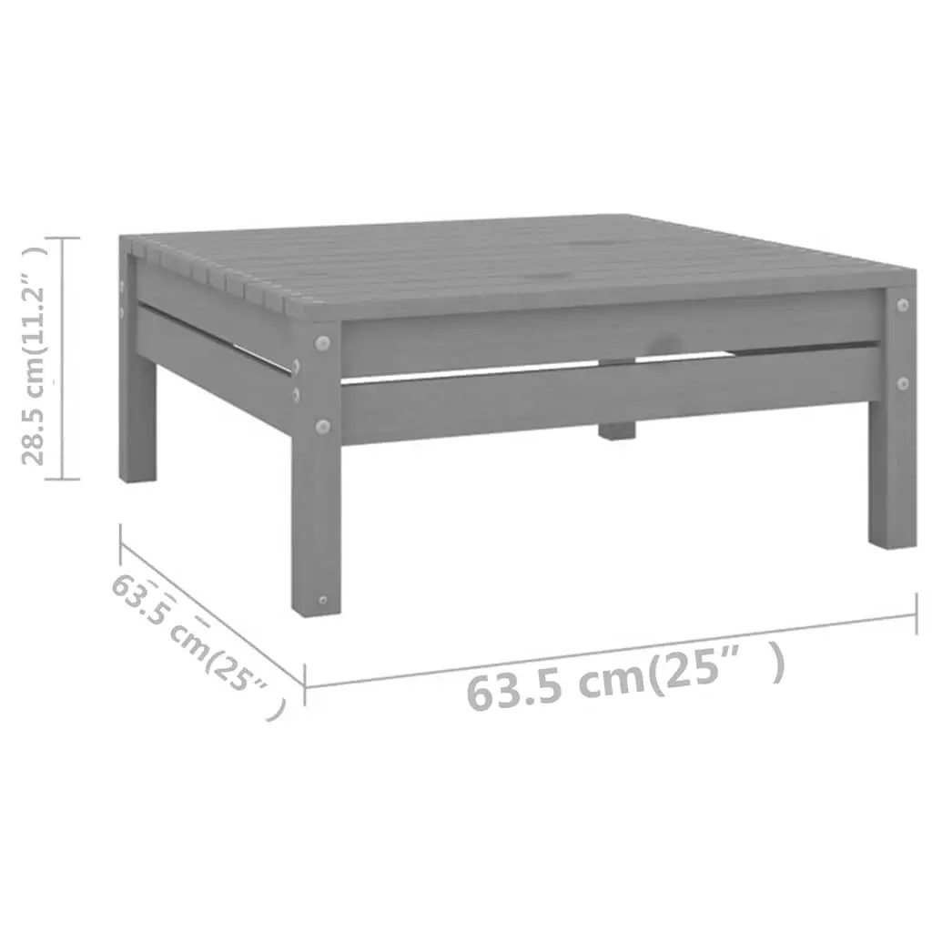 Garden Lounge Set Modular Pallet Style 9 Piece Grey Wooden Patio Furniture