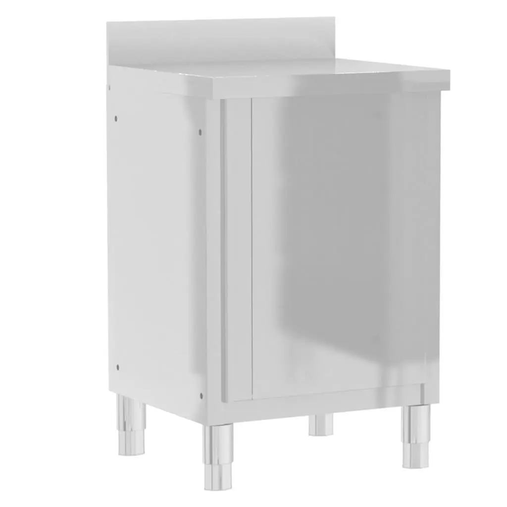 Stainless Steel Commercial Kitchen Cabinets Storage Unit Adjustable Feet 3 Piece Set