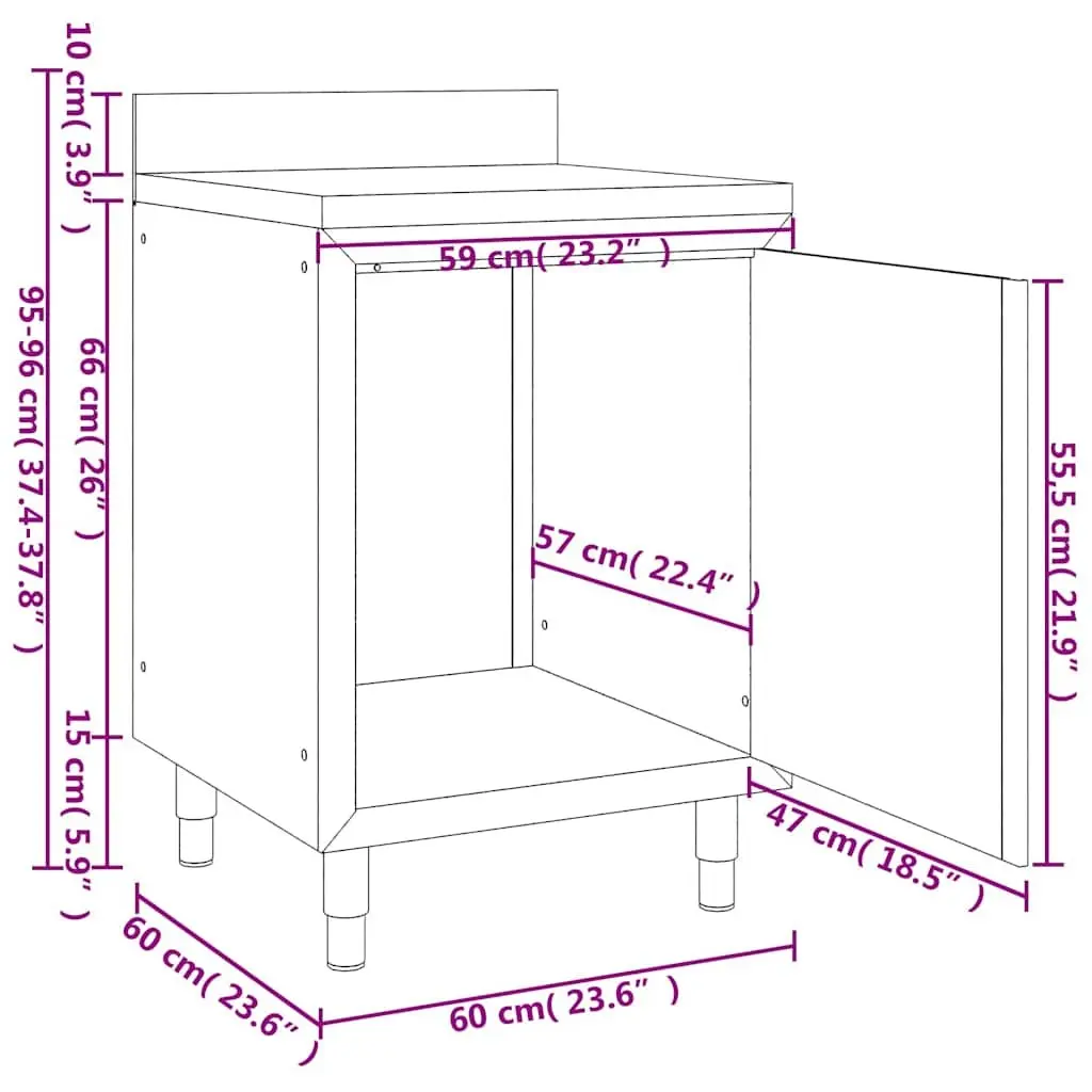 Stainless Steel Commercial Kitchen Cabinets Storage Unit Adjustable Feet 3 Piece Set