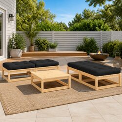 Create Your Cozy Outdoor Space with 5 Piece Lounge Set