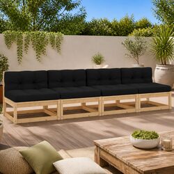 Your Perfect 4 Piece Pinewood Lounge Set Awaits