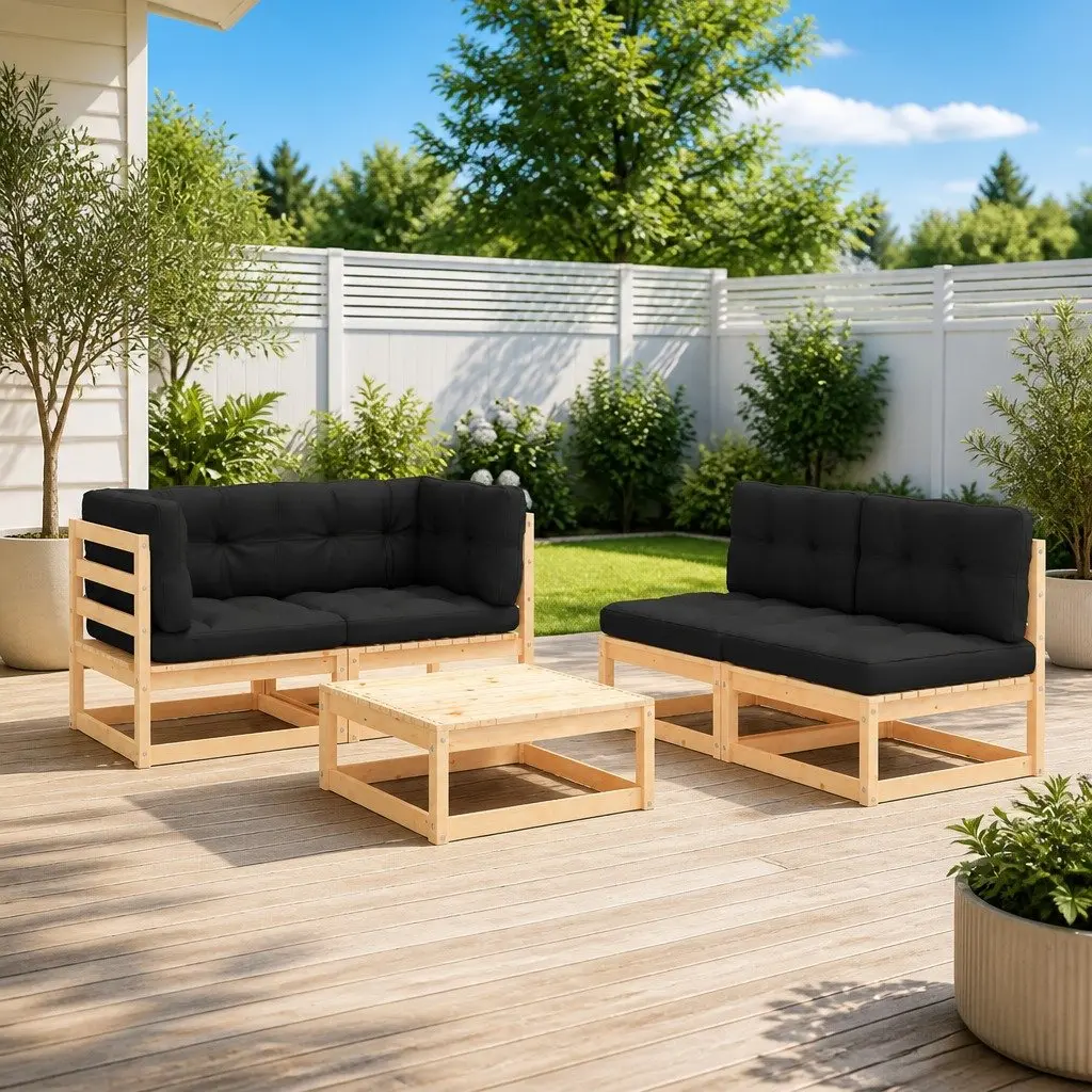 5 Piece Lounge Set for Outdoor Relaxation