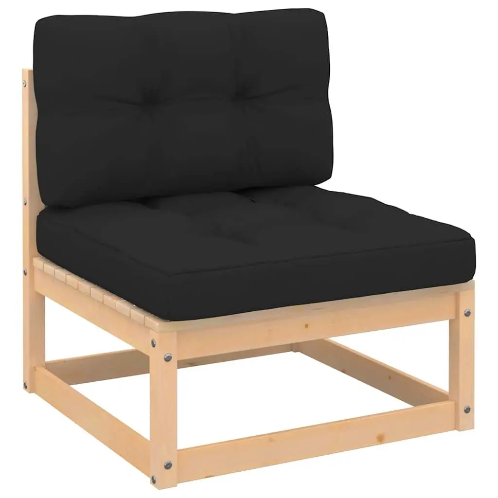 6 Piece Garden Lounge Set Anthracite with Cushions Solid Pinewood Outdoor