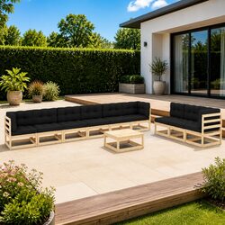 Create Your Own Outdoor Retreat with 10-Piece Lounge Set