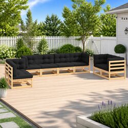 Friendly and Approachable 8 Piece Garden Lounge Set