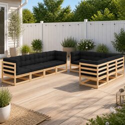 Enjoy Your Outdoors with a 9 Piece Lounge Set