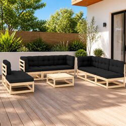 Your 9 Piece Garden Lounge Set Awaits