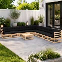 Find Comfort with Our 10-Piece Garden Lounge Set