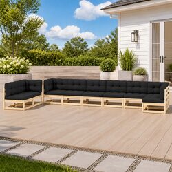 Enjoy Your Outdoors with This 9-Piece Lounge Set