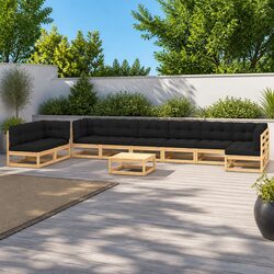 Friendly 10-Piece Lounge Set for Your Outdoor Retreat