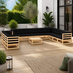 Cozy 12 Piece Garden Lounge Set – Anthracite Cushioning