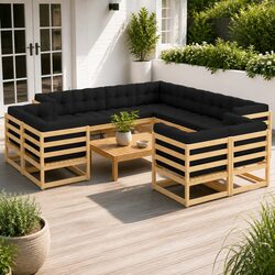 Friendly 11-Piece Outdoor Lounge Set with Cushions