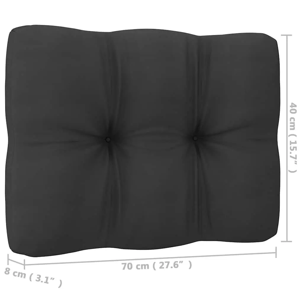 Garden Lounge Set 6 Piece Outdoor Sofa Patio Furniture Pinewood Anthracite