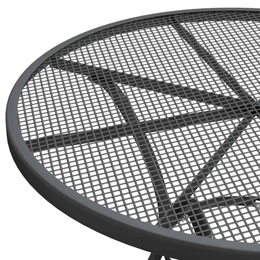 5 Piece Outdoor Dining Set Anthracite Expanded Metal Mesh Garden Furniture