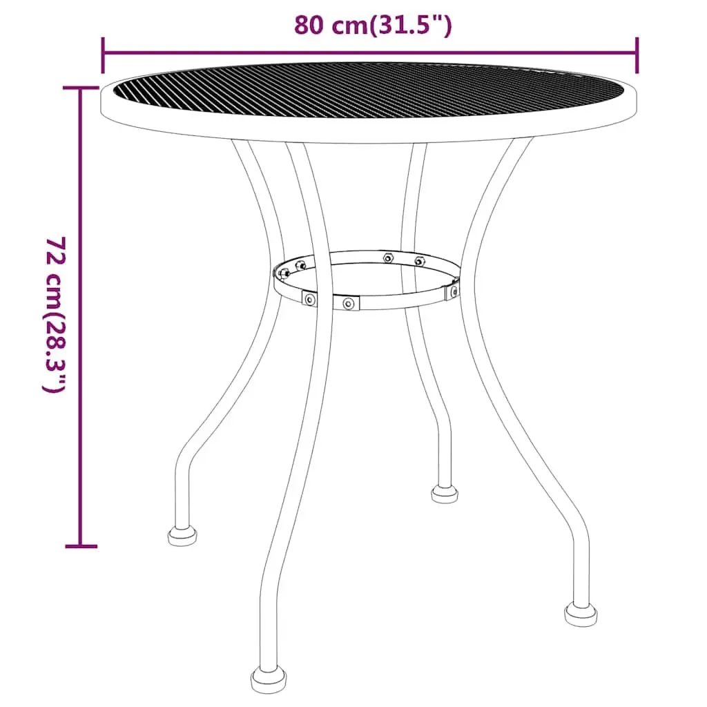 Garden Dining Set with Folding Chairs