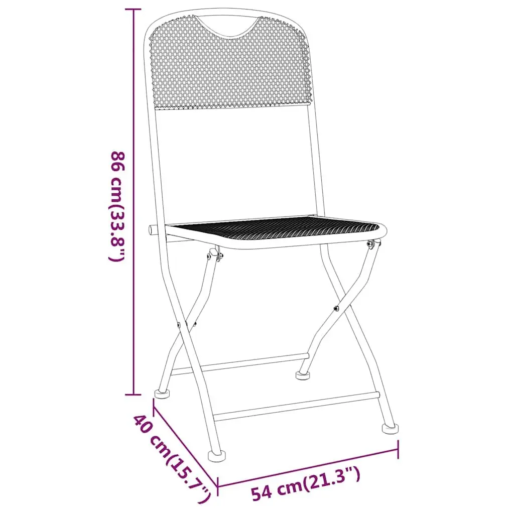 Garden Dining Set Foldable Anthracite 5 Piece