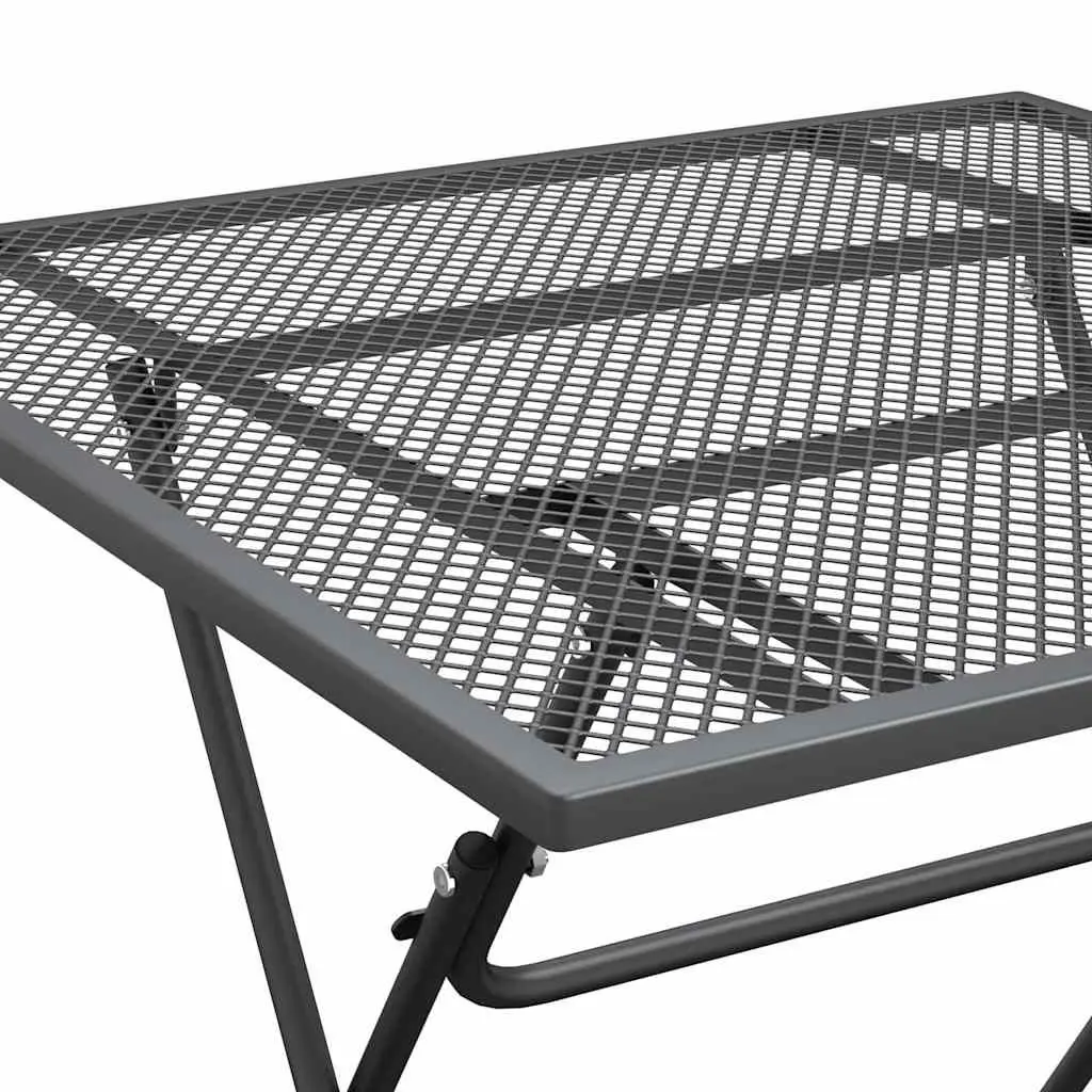 Garden Dining Set Foldable Adjustable 3 Piece Anthracite