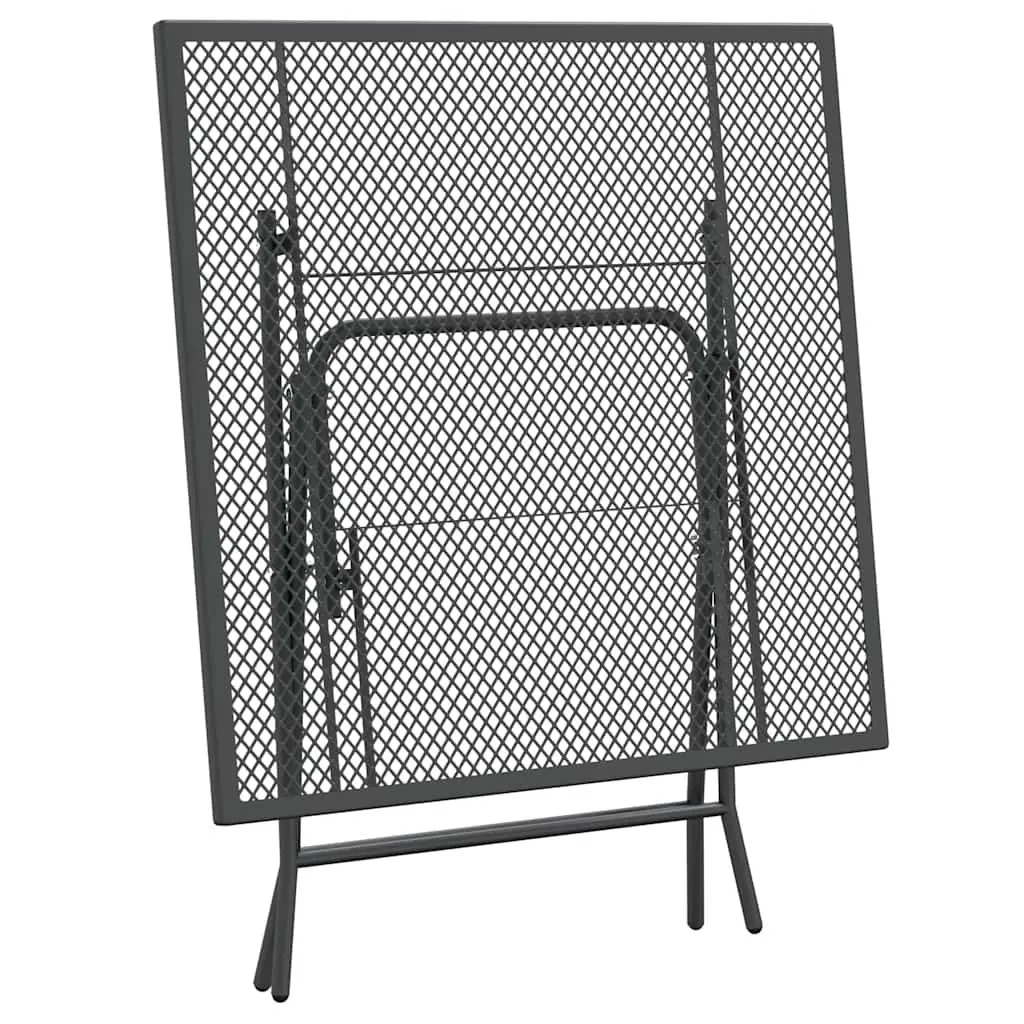 Garden Dining Set Foldable Adjustable 3 Piece Anthracite