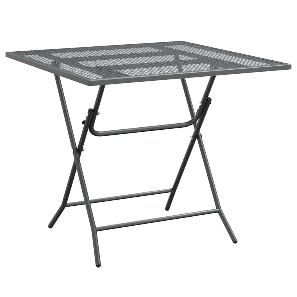 Outdoor Patio Furniture Set 5 Piece Foldable Table and Chairs Anthracite