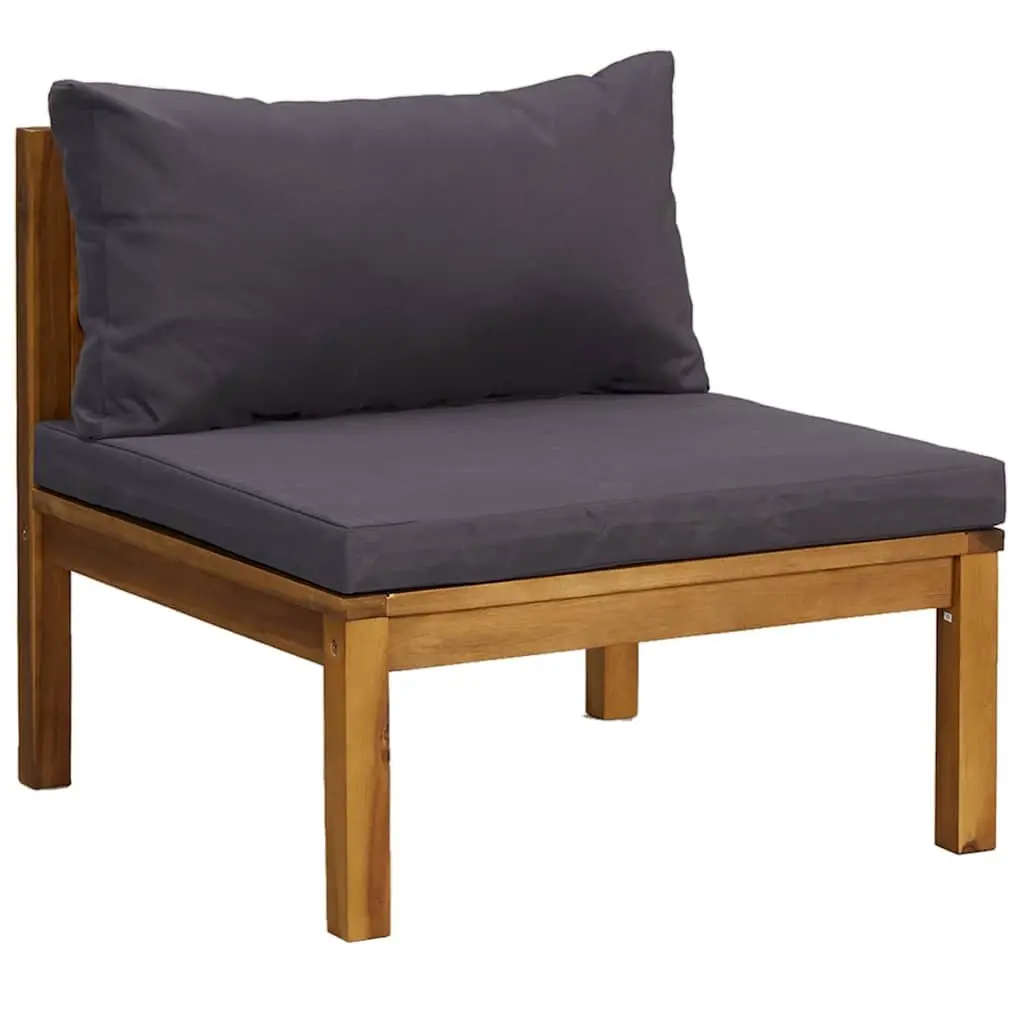Garden Lounge Set 6 Piece Outdoor Furniture Acacia Wood Modular Sofa with