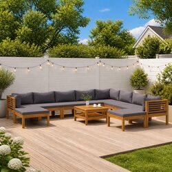 Friendly 11 Piece Garden Lounge Set with Coffee Table