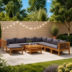 Your Go-To 9 Piece Garden Lounge Set for Outdoor Fun