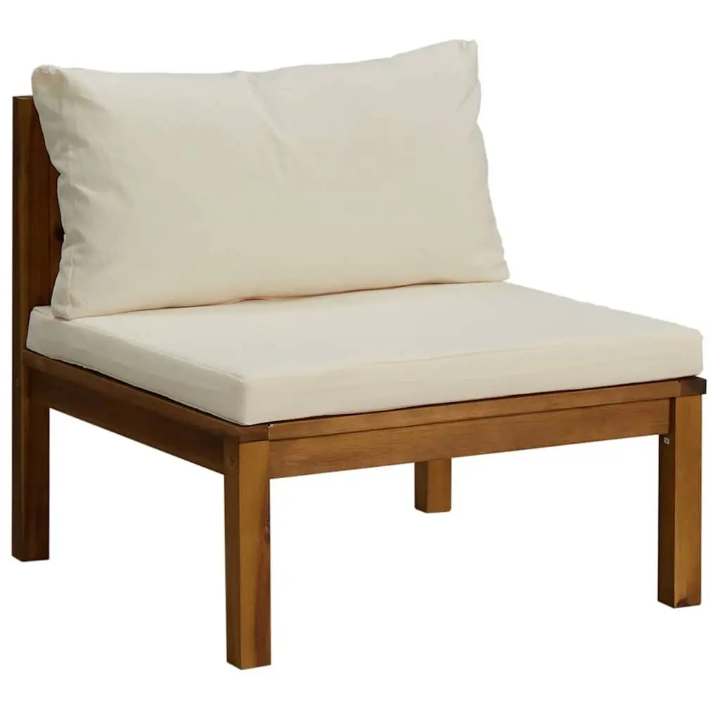 Garden Lounge Set 5 Piece Outdoor Furniture Acacia Wood Sofa with Coffee Table