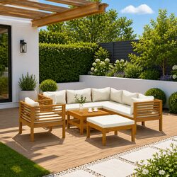 Versatile 8 Piece Garden Lounge Set with Coffee Table
